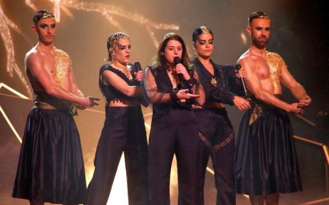 Actuación de Tanxugueiras en la primera semifinal de Benidorm Fest.