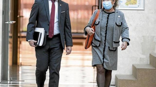 El lehendakari Urkullu y la consejera Sagardui se dirigen al LABI celebrado en diciembre. Foto: Irekia