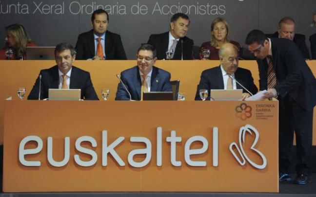 Imagen de una Junta General de Accionistas de Euskaltel.