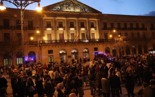 Imagen de archivo de una movilización para denunciar la grave situación que vive el euskera en las escuelas infantiles de Pamplona