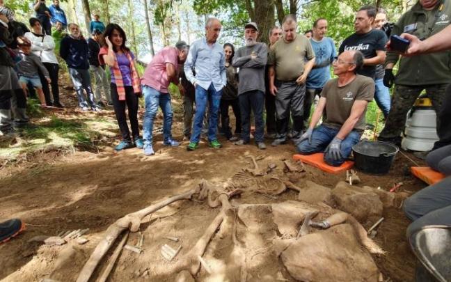 Imagen de una exhumación de víctimas del franquismo.