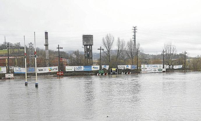 Los campos de rugby de Landare Toki, el pasado lunes. Foto: Ruben Plaza