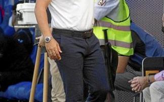 Javi Calleja, durante el Alavés-Mallorca. Foto: Josu Chavarri