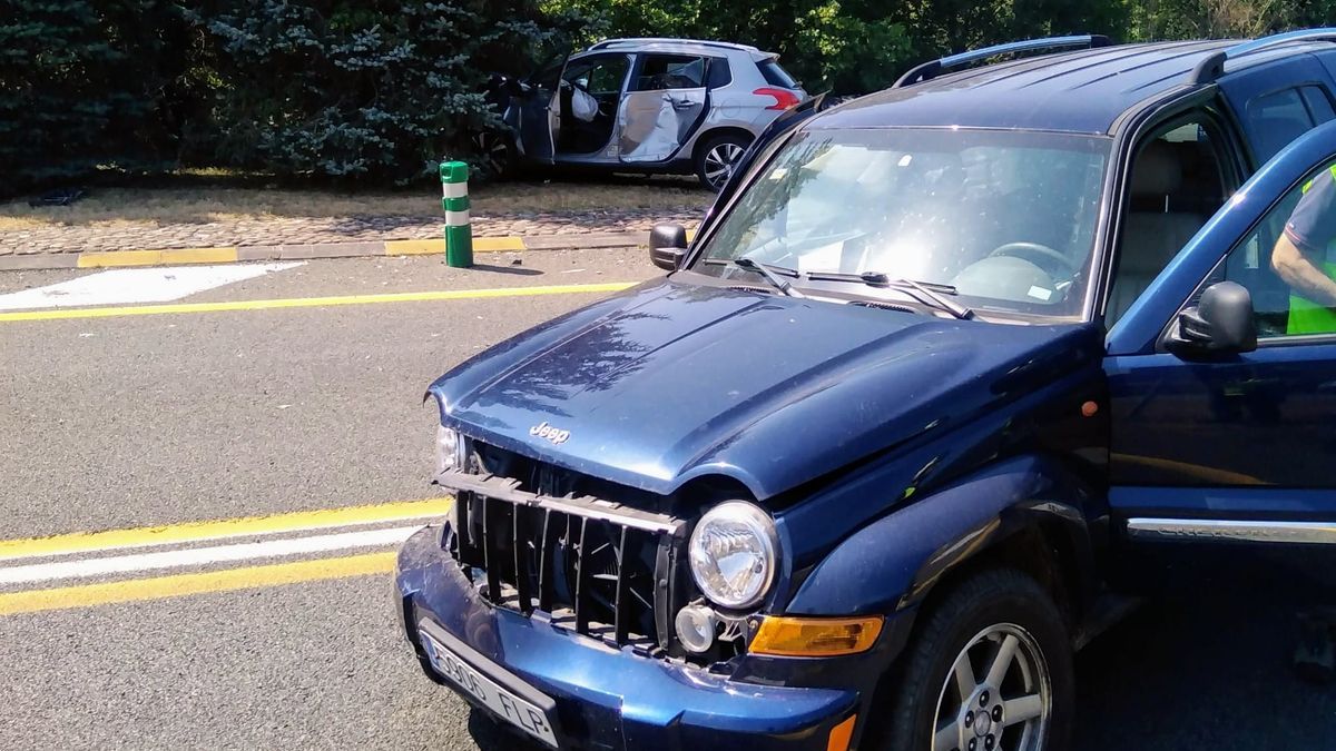 Los vehículos, tras la colisión