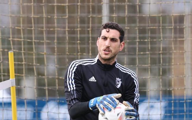 Sergio Herrera, ejercitándose en Tajonar. Sergio Herrera, ejercitándose en Tajonar.