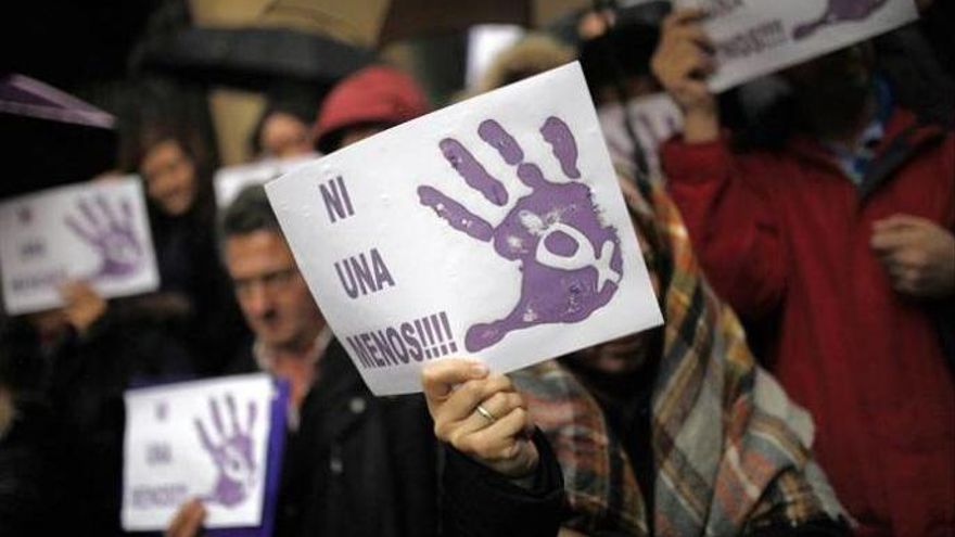 Concentración contra la violencia machista. Imagen ajena a la información.