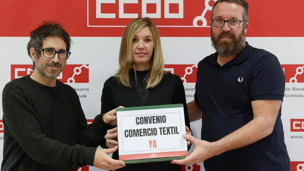 Javi Pascal, Beatriz Caparroso y Rubén Belzunegui.