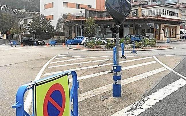 Nueva señalización provisional en Arieta.