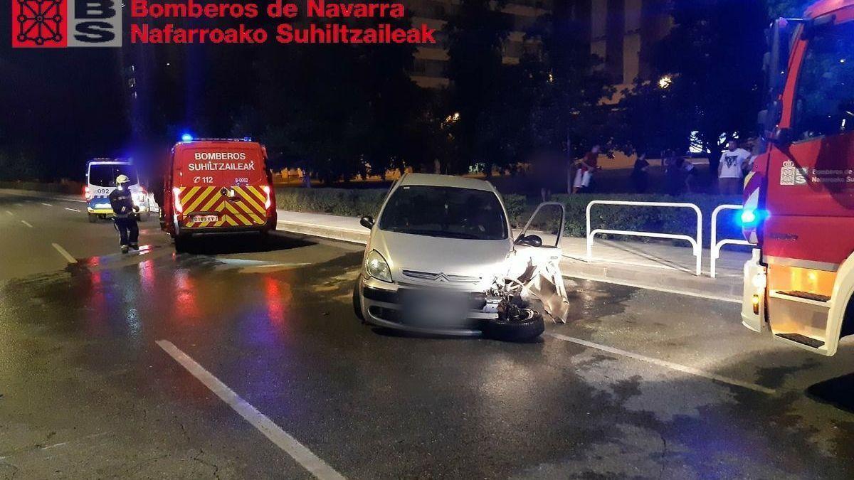 Vista del turismo accidentado en la Avenida de Navarra.