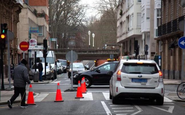 Obras en la calle San Antonio.