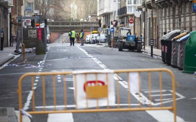 Obras en la calle San Antonio.