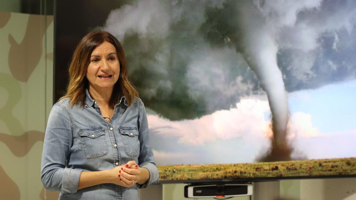 Onintze Salazar ofreció una charla el pasado viernes en Durango en la que repasó los fenómenos meteorológicos extremos.