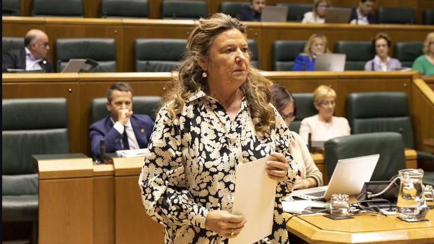 La consejera de Salud, Gotzone Sagardui, en una comparecencia en el Parlamento Vasco.