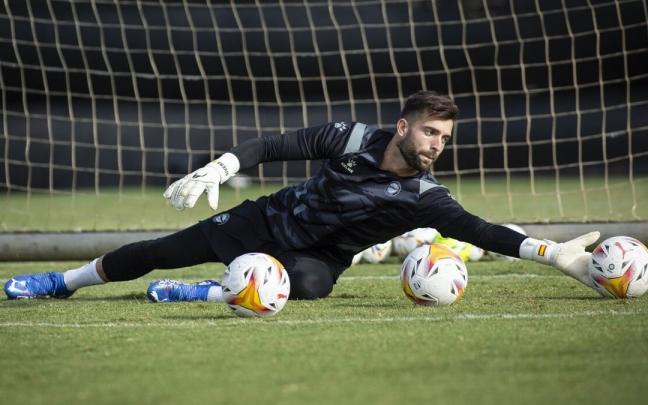 Sivera durante un entrenamiento en Ibaia