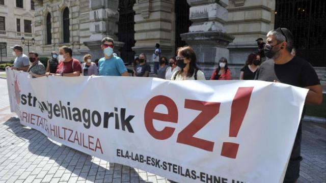 Protesta contra los accidentes laborales. Protesta contra los accidentes laborales.