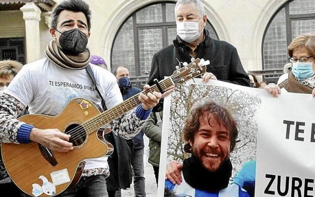 Imagen de la concentración de hace un año en memoria de Borja Lázaro.