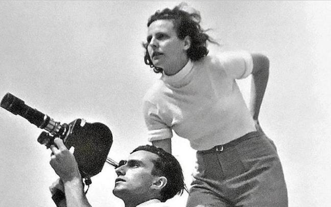 Leni Riefenstahl rodando 'Olympia'. Leni Riefenstahl rodando 'Olympia'.