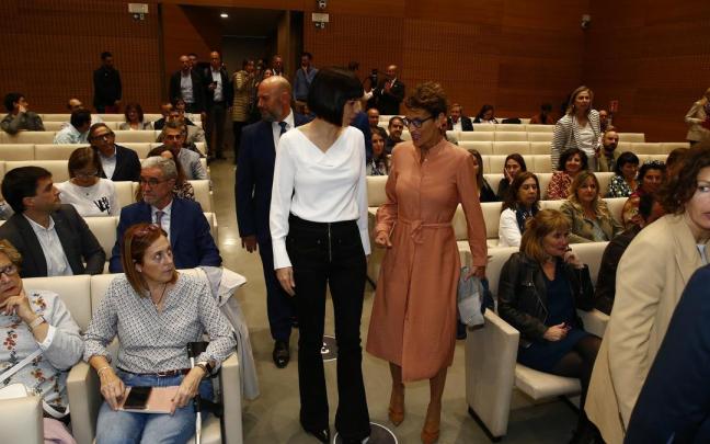 La ministra de Ciencia e Innovación, Diana Morant, con la presidenta María Chivite. La ministra de Ciencia e Innovación, Diana Morant, con la presidenta María Chivite.
