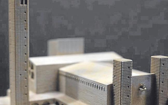 Maqueta del Santuario de Arantzazu. | FOTO: UNAI BEROIZ Maqueta del Santuario de Arantzazu. | FOTO: UNAI BEROIZ