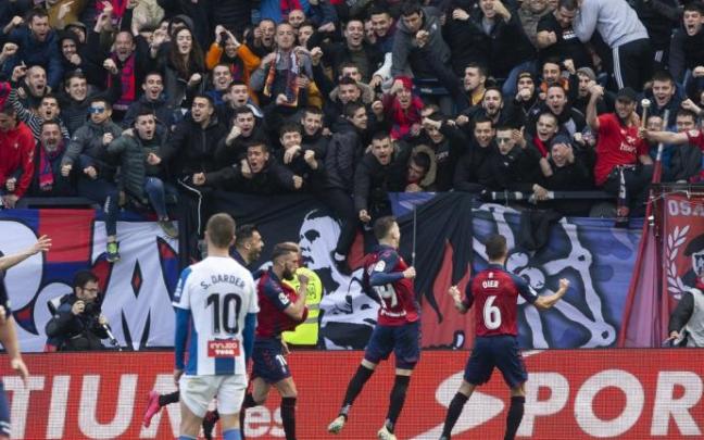 El Espanyol fue el último equipo que presenció el público en El Sadar