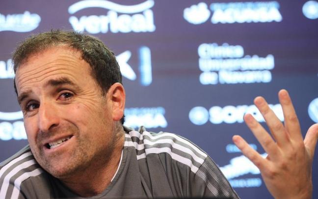 Jagoba Arraste, durante una rueda de prensa Jagoba Arraste, durante una rueda de prensa