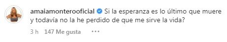 La enigmática frase que acompañaba a su foto.