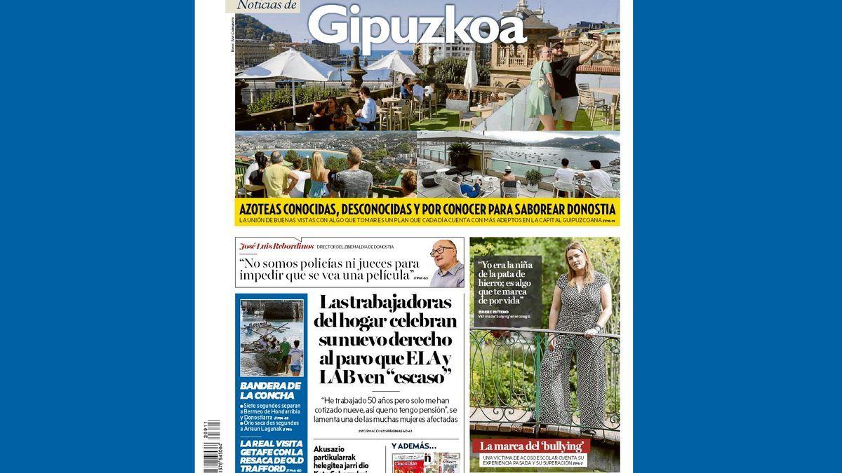 Portada NOTICIAS DE GIPUZKOA 11 de septiembre 2022