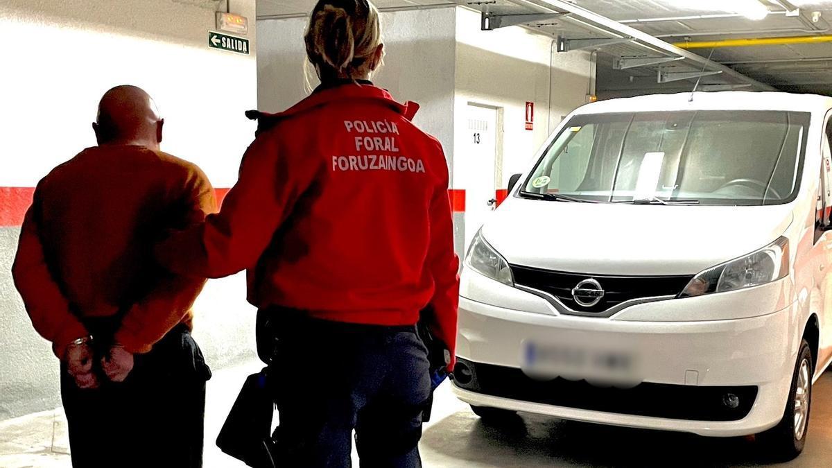 Imagen del detenido en Artica por hurto de una furgoneta.