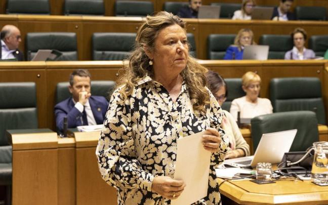 La consejera de Salud, Gotzone Sagardui, en una comparecencia en el Parlamento Vasco.