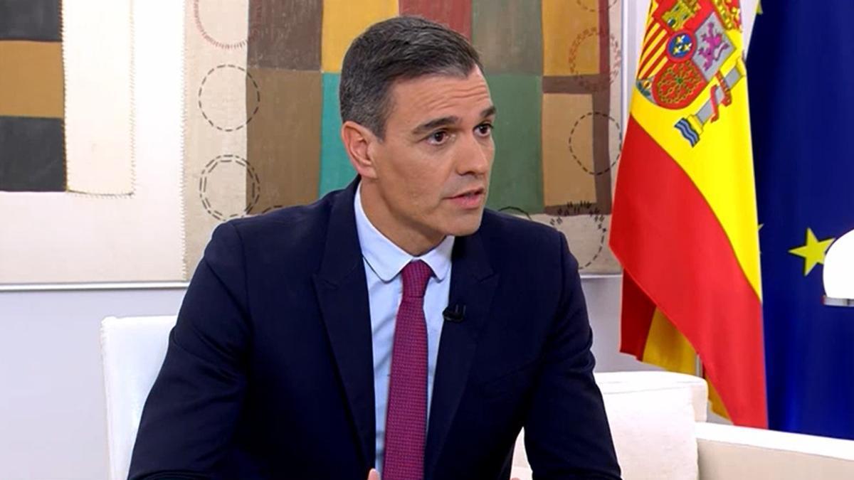 Pedro Sánchez, durante la entrevista en laSexta.