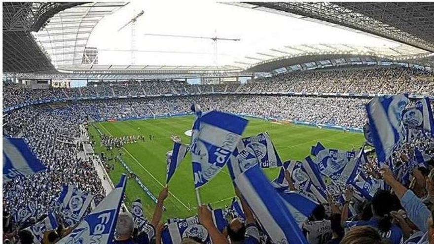 La afici&oacute;n de la Real, durante un encuentro en Anoeta