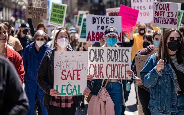 Manifestación a favor de la legalización del aborto.