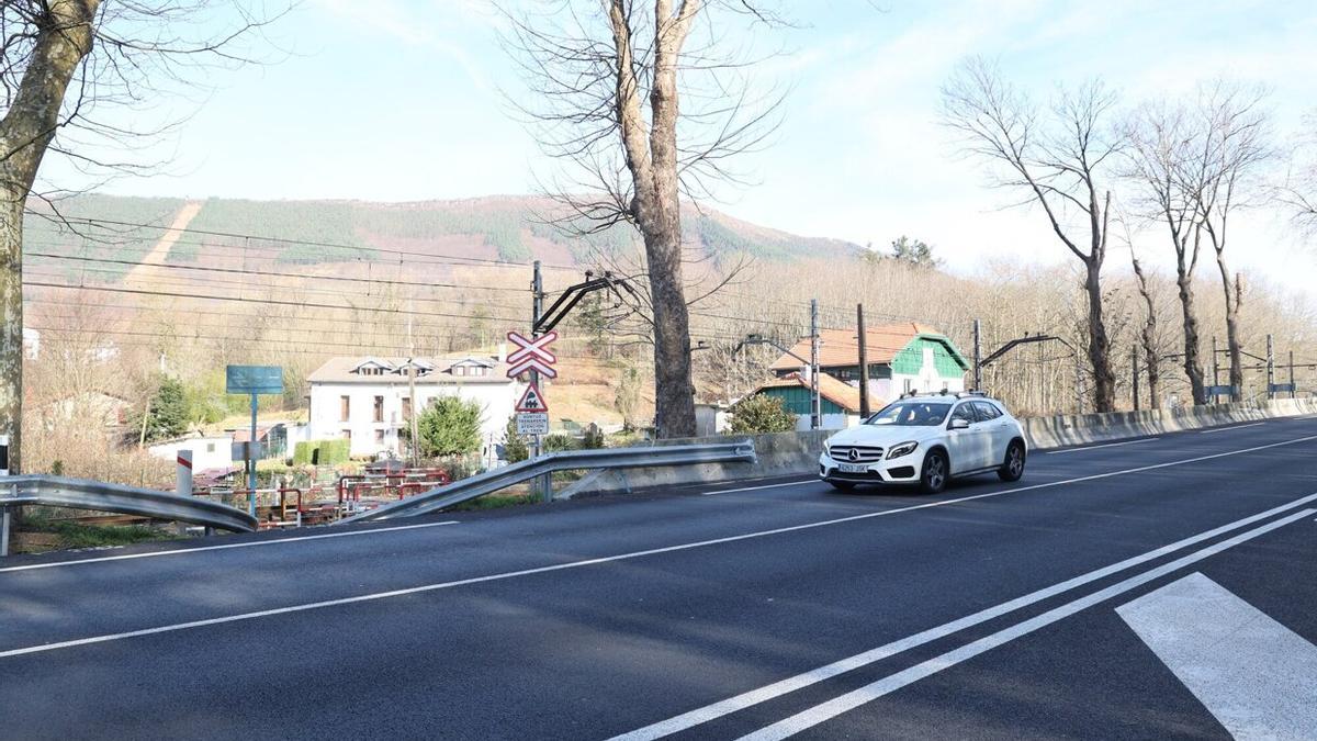 Acceso actual a la estación del Topo de Gaintxurizketa.