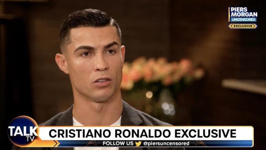 Cristiano Ronaldo, durante su explosiva entrevista.