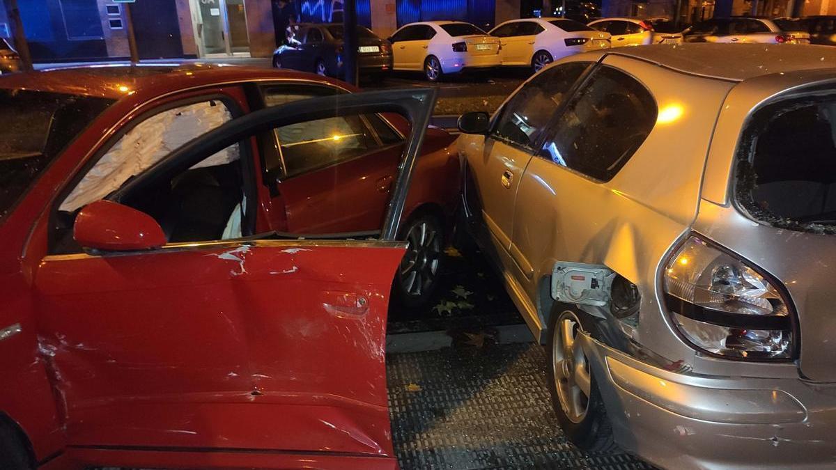 Imagen del accidente en la calle Río Arga