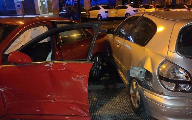 Imagen del accidente en la calle Río Arga Imagen del accidente en la calle Río Arga