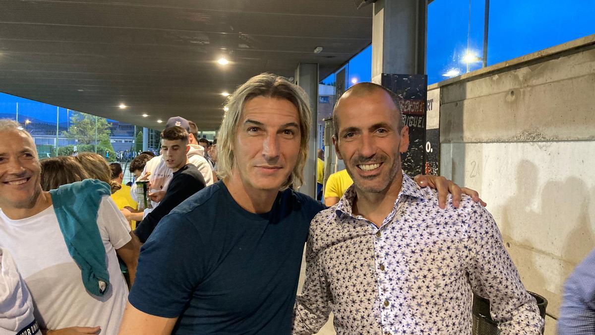 Dos leyendas del osasunismo: Puñal y Gancedo