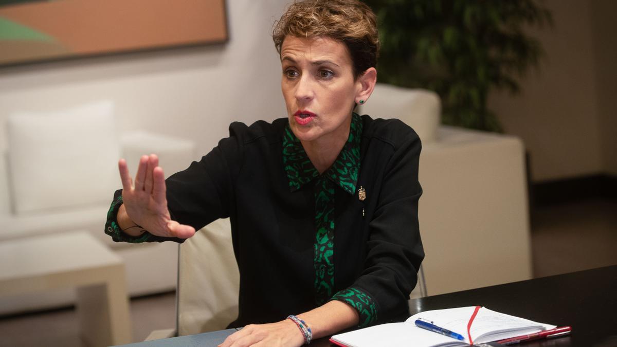 María Chivite, en el Palacio de Navarra.