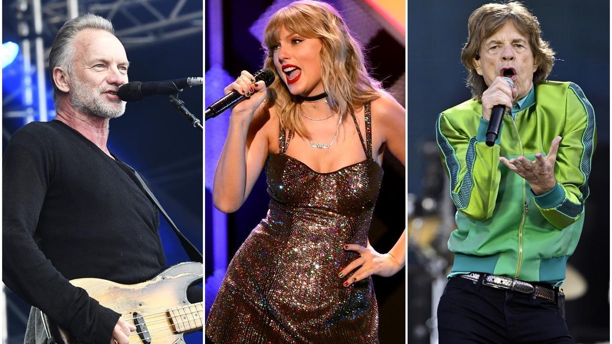 Sting, Taylor Swift y los Rolling Stones aparecen entre los artistas que más ganaron en 2022.