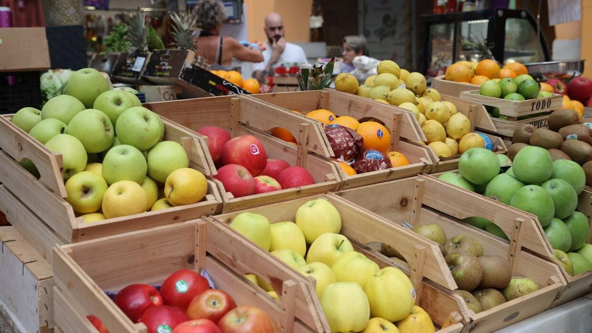 Un mercado de Pamplona.