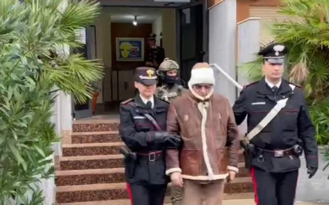 Matteo Messina, tras su detención. Matteo Messina, tras su detención.