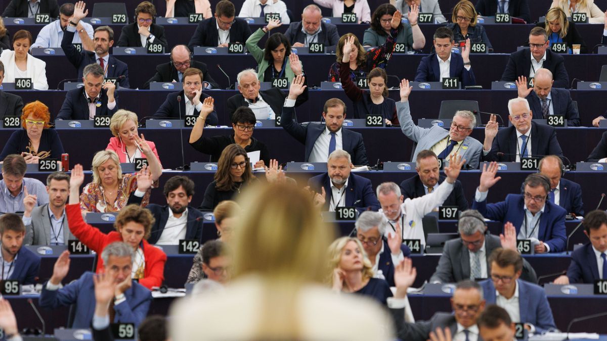 Sesión parlamentaria en la sede del Parlamento Europeo (Estrasburgo).