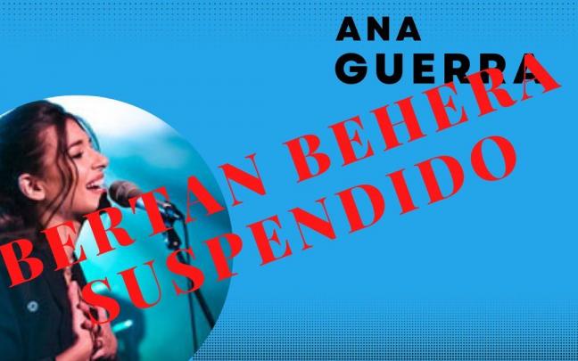 El concierto de Ana Guerra, suspendido.