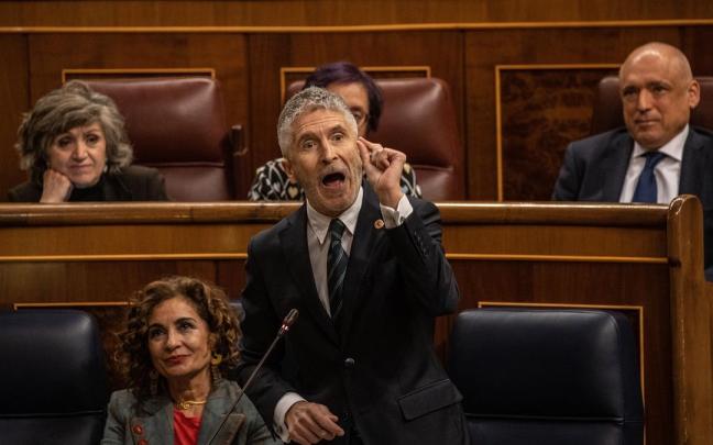 El ministro de Interior, Fernando Grande-Marlaska, en el Congreso.