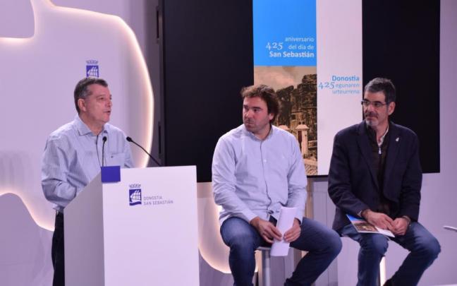 José Luis García Madinabeitia, José Ignacio Peña y Eneko Goia, en la presentación de la revista. José Luis García Madinabeitia, José Ignacio Peña y Eneko Goia, en la presentación de la revista.