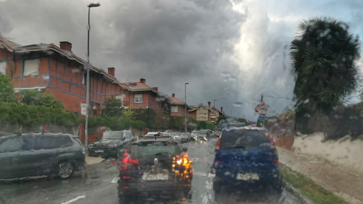 Ma&ntilde;ana muy lluviosa en el entorno del Gran Bilbao