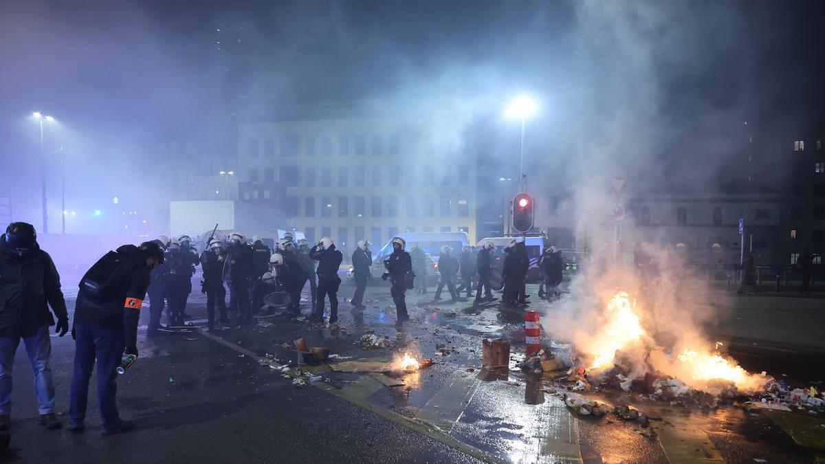 Tras el encuentro que ha enfrentado a Francia y Marruecos se han producido algunos disturbios en Bruselas.