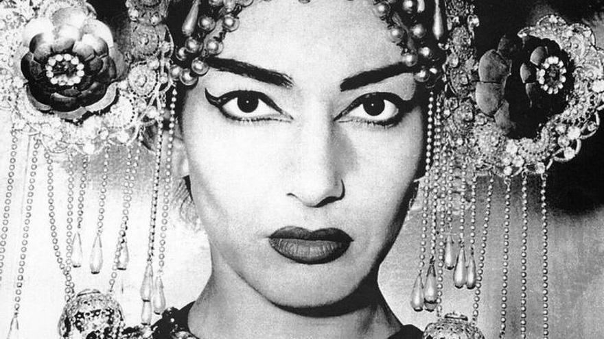 Maria Callas caracterizada para la opera 'Turandot'.