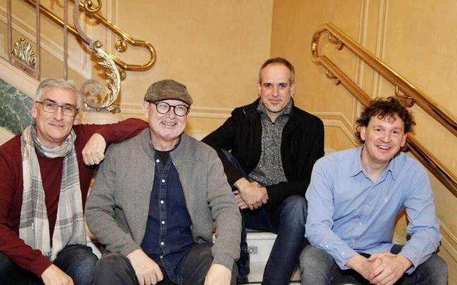 Joseba Piérola, José Luis Montón, Gorka Hermosa y Luis Orduña en el Principal Joseba Piérola, José Luis Montón, Gorka Hermosa y Luis Orduña en el Principal