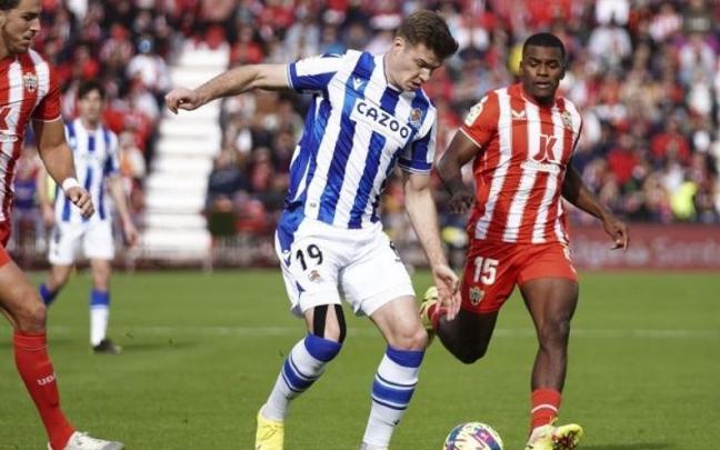 Sorloth, en un lance del partido de este domingo. Sorloth, en un lance del partido de este domingo.